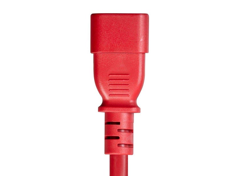 Monoprice Heavy Duty Power Cable - IEC 60320 C14 to IEC 60320 C15, 15 Amp, 1875 Watt, SJT, 125 Volt, 14AWG, 3 Feet, Red - Image 3